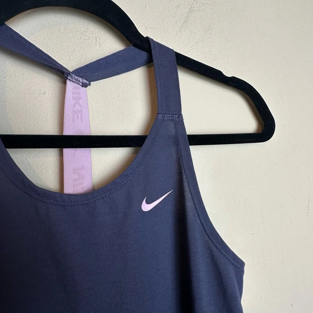 Nike Training Elastika Tank Top in Purple with Pink Accents Womens Size XS - Picture 6 of 16